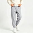 thumbnail image 2 of Falkdiz Boys Cotton Pants Joggers Sport Pockets Comfy Pantalones Back to School Casual Elastic Waist Trousers for Boys Relaxed fit, Gray, Size: 4-5 Years, 2 of 8