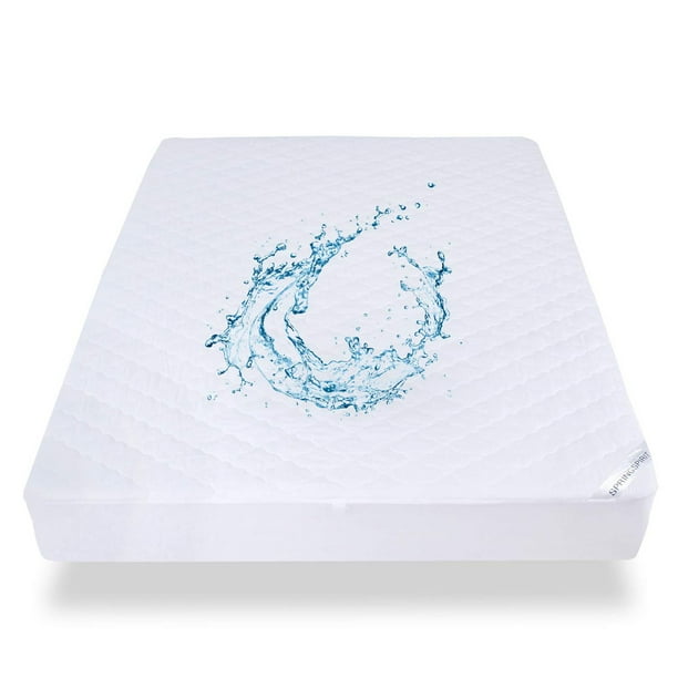 Mattress Protector Waterproof Twin Size Quilted Fitted, Mattress Pad Cover with Strethes up to 10" Depth (39"x 75")