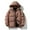 #H-Coffee, variant on GuangCheng Coats for Men Hooded Zippered Open Front Fleece Thick Stand Collar Warm Jackets for Fall Winter