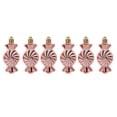 thumbnail image 2 of 12 Pieces Christmas Candy Ornaments Hanging Glitter Candy Cane Ornaments Christmas Tree Candy Peppermint Ornaments with Golden Ropes for Xmas Party Home Decorations (Champaign Gold), 2 of 6
