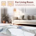thumbnail image 2 of ODIKA 4'x6' Machine Washable Non-Slip Area Rug, Arctic Shimmering Pelt Style High Traffic Rug, White, 127082, 2 of 7