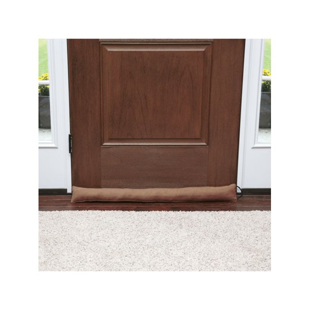 Home District Draft Dodger Faux Suede Weighted Door and Window Breeze