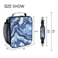 thumbnail image 5 of Haosy Blue Black White Marble Reusable Lunch Box Men/Women Insulated Lunch Bag for School Picnic Travel, 5 of 6