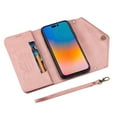 thumbnail image 2 of Nalacover for iPhone 12 Pro Max Wallet Case,360 Protection PU Leather and Soft TPU Magnetic Flip Folding Kickstand Card Slots Zipper Pocket Shockproof Cover with Crossbody Shoulder Strap.Rosegold, 2 of 15