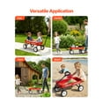 thumbnail image 6 of VEVOR Pull-Along Wagon for Kids, 39 inch Toddler Wagons, Supports up to 176 lbs, All-Terrain Wagons with Handle, Utility Wagon Cart Birthday Present for Kids Gardening Beach Camping, Red, 6 of 9