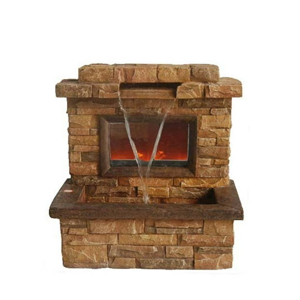 Northlight 24 75 Faux Stone Fireplace, Faux Stone Outdoor Fireplaces