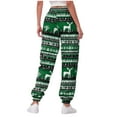 thumbnail image 5 of enyan Women's Ultra-Soft Lounge Joggers Sweatpants Athletic Yoga Pants with Pockets Christmas Sweat Pants Green,XL, 5 of 6