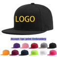 thumbnail image 2 of Custom Logo Camofloug Flat Brim Trendy Outdoor Men's and Women's Summer Snap Baseball Sun Cap Adjustable Hip Hop HatNO logo&Adult Gao Jinjia LED, 2 of 2