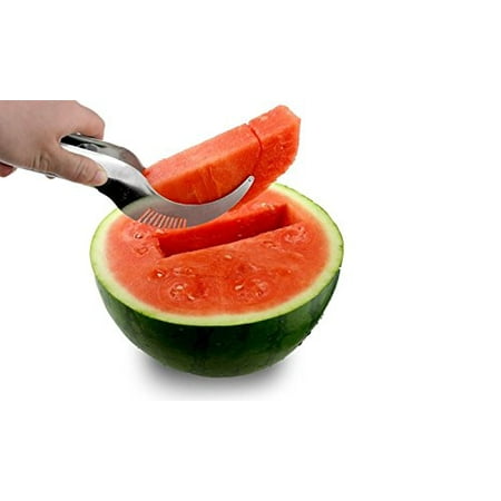 LavoHome Watermelon slicer Large Stainless Steel Blade with Comfortable Silicone Handle and Reinforced Tip - Easy Healthy Eating Done