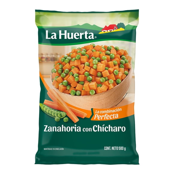 Zanahoria con chícharo La Huerta   congelados 500 g