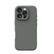 Compatible for iPhone 12 Pro Max Case, Slim Liquid Silicone Flexible Soft Gel Rubber Shockproof Phone Case, Protective Cover with Anti-Scratch Microfiber Lining for iPhone 12 Pro Max, Gray