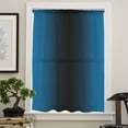 thumbnail image 4 of Blue Black Ombre Semi Sheer Curtains Drapes for Living Room, Bedroom, French Doors Window 84 Inches Long, Gradient Contemporary Abstract Art Rod Pocket Chiffon Curtain Drapery Voile Draperies Panel, 4 of 6