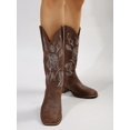 thumbnail image 4 of opean And American Style Blue V Cut Cowboy Boots For Women With Thick Heel, Vintage Embroidery, Western Style, High Stiletto Pointed Toe Knee Lengt, 4 of 4