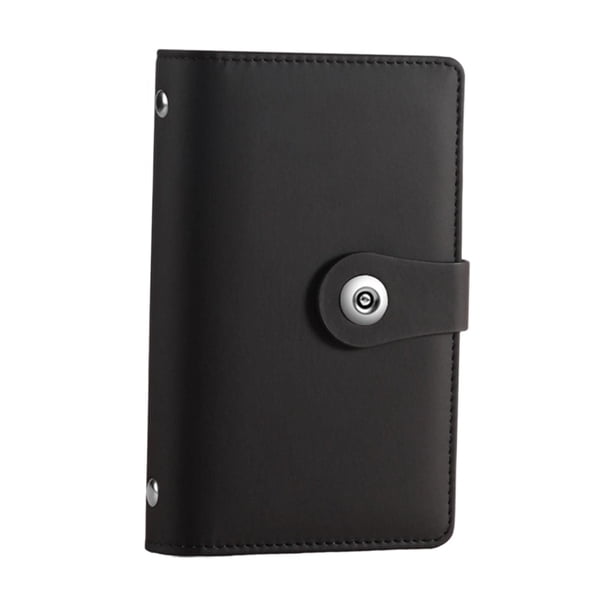 Libro para ahorrar dinero, libro de almacenamiento de gran capacidad, reto de ahorro, A6, accesorios PU Negro