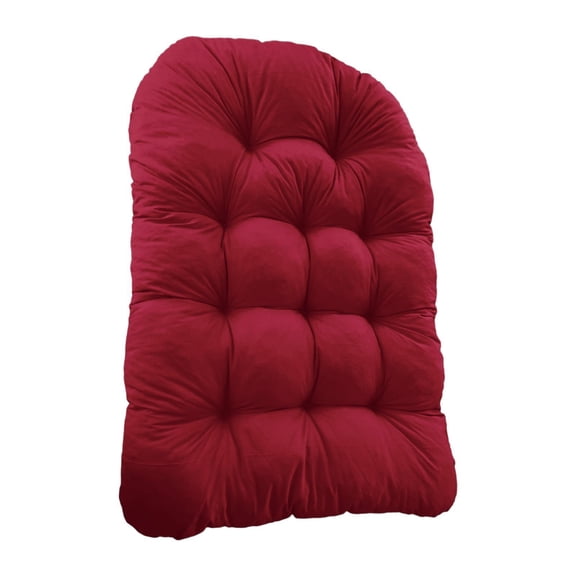 koolsoo Hanging Egg Chair Cushion Soft Basket Chair Cushion for Outdoor Porch Garden Deep Red