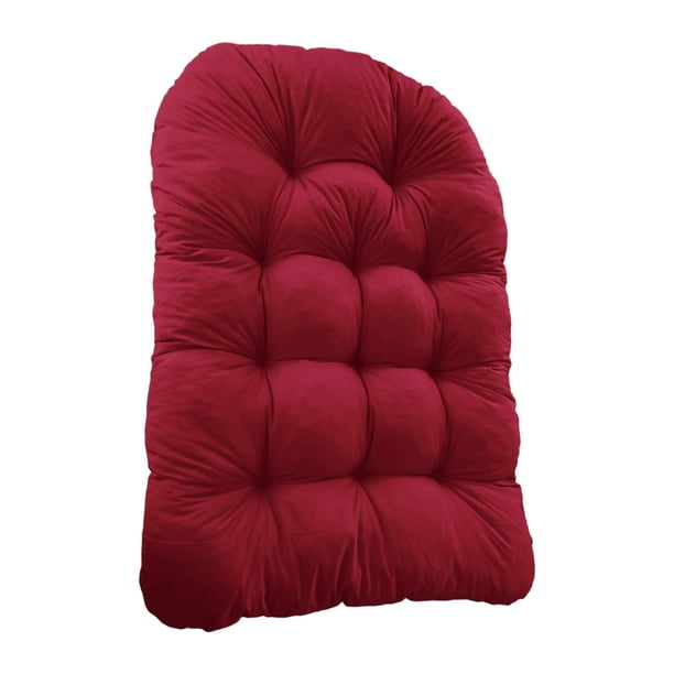 Cojín para silla de huevo, cómodo cojín para silla de patio, lavable y cómodo para hamaca. Rojo oscuro