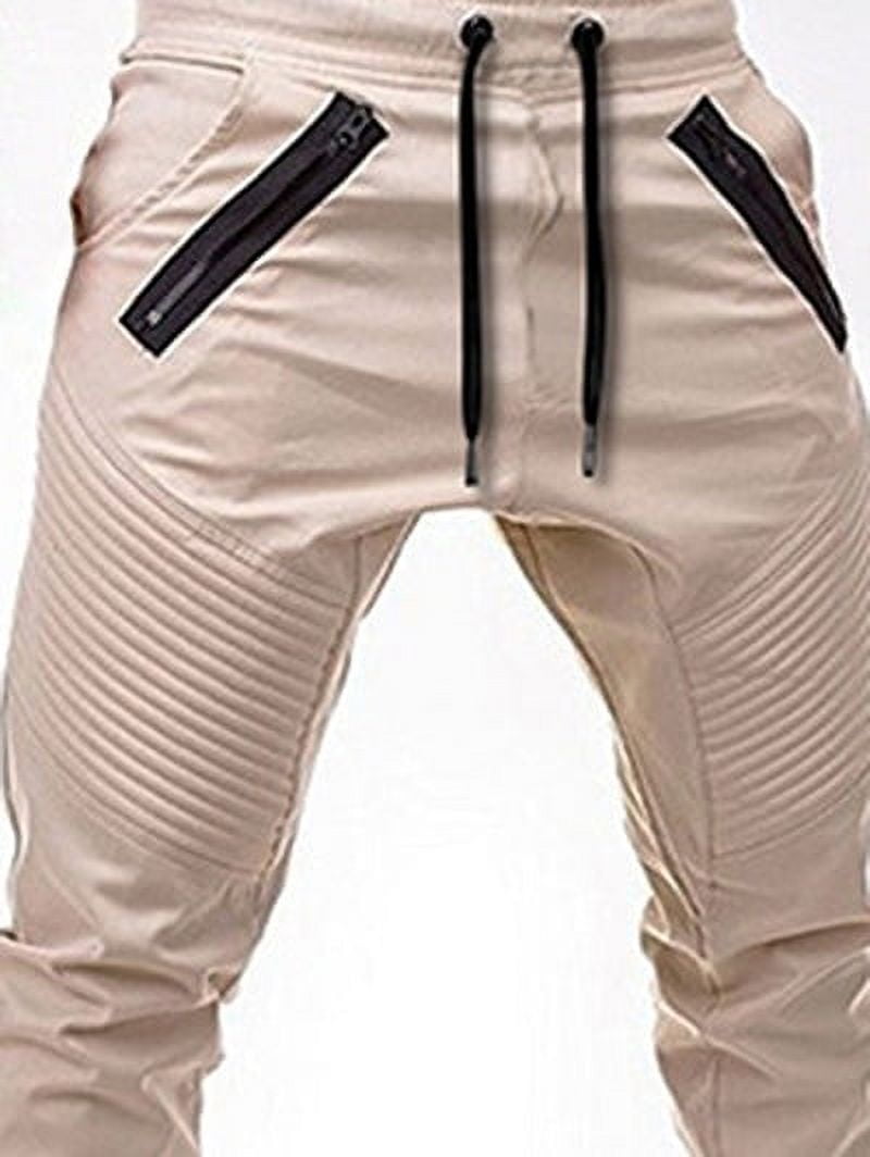 Zippers Embellished Drawstring Jogger Pants Walmart