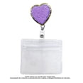 thumbnail image 2 of Porta gafete Pen + Gear Retráctil Transparente con Corazón Morado, 2 of 2