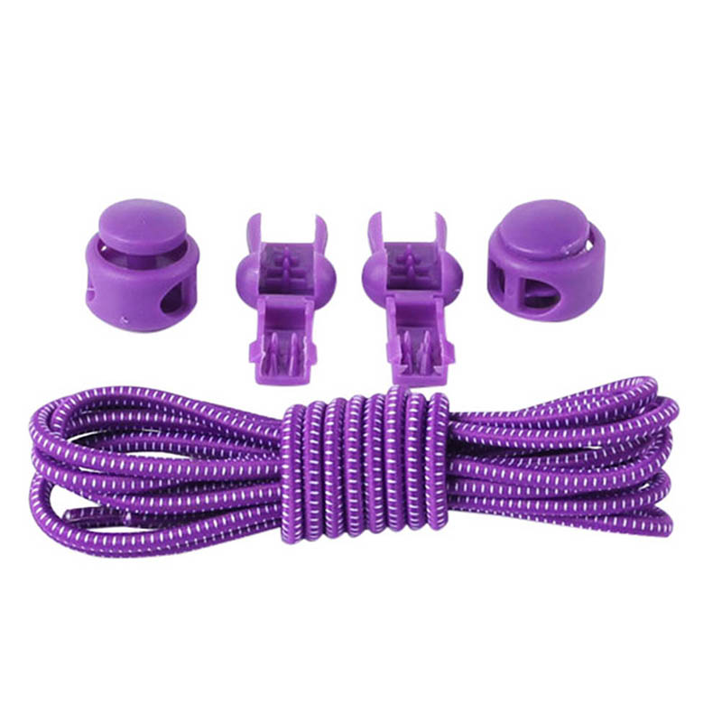 2 Pair Shoe Laces No Tie Elastic Shoelaces One Size Fits All Kids