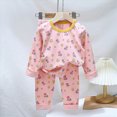 thumbnail image 2 of TOWED22 Infant Toddler Winter Clothes Outfits Long Sleeve Graphic Crewneck T-Shirt Sweatpants Cozy 2 Piece Set(Yellow,3-4 Y), 2 of 6