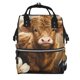 thumbnail image 1 of Fotbe Adorable Calf Butterflies Champagne Mochila Maternidad - Lona de Sarga Impermeable, Mochila de Pañales de Gran Capacidad con Múltiples Bolsillos y Correas Ajustables, 1 of 6
