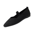 thumbnail image 2 of Women's Mesh Flats Mary Jane Shoes Pointed Toe Lightweight with Adjustable Instep Strap Knit Flat Shoes, 2 of 5
