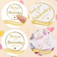 thumbnail image 5 of TETOU 500Pcs Thank You Stickers, 1.5 inch Thank You for Celebrating with Us Stickers Roll, Clear Thank You Stickers for Packaging Wedding Party Favors - Clear & Gold, 5 of 9