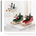 thumbnail image 2 of KAJNBN Christmas Sleigh Decoration 1Pack Small Decorated Sled for Tree Olive Green Iron Resin Plastic 3.9X1.4X2.9in, 2 of 8