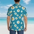 thumbnail image 6 of Haiem Daisies Flowers Printed Hawaiian Shirt for Men - Men’s Casual Beach Summer Shirts - Stretch Fabric with Modern Fit-XX-Large, 6 of 9