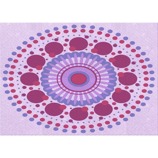 Ahgly Tapis Rectangulaire Lavable en Machine Intérieur Transitionnel Fleur Rose, 8 Pieds x 10 Pieds
