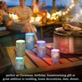 thumbnail image 4 of Yayeee Flameless Candles with Remote Flickering Battery Operated Multi Color Changing, Psychedelic Forest, 4 of 7