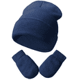 thumbnail image 3 of Baby Girl Mittens and Hats Kids Winter Warmer Hat Gloves Scarf Set, Christmas Gift for Toddlers Girls Boys Fleece Lined Pom Pom Beanie, 3 of 3