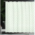 thumbnail image 3 of Ambesonne Natural Shower Curtain, Flower Branches Pattern, 69"Wx84"L, Pale Green and White, 3 of 4