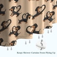 Basics Bathroom Shower Curtain, Water Resistant Fabric with Grommets ...