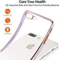 thumbnail image 5 of Clear Phone Case for iPhone 7 Plus Case iPhone 8 Plus Case, Transparent Soft TPU Plating Bumper Anti-Scratch Shockproof Protective Case Cover - Lilac Purple, 5 of 15