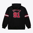 thumbnail image 2 of Men's Mitchell & Ness Dennis Rodman Black Chicago Bulls Name & Number Hoodie, 2 of 5