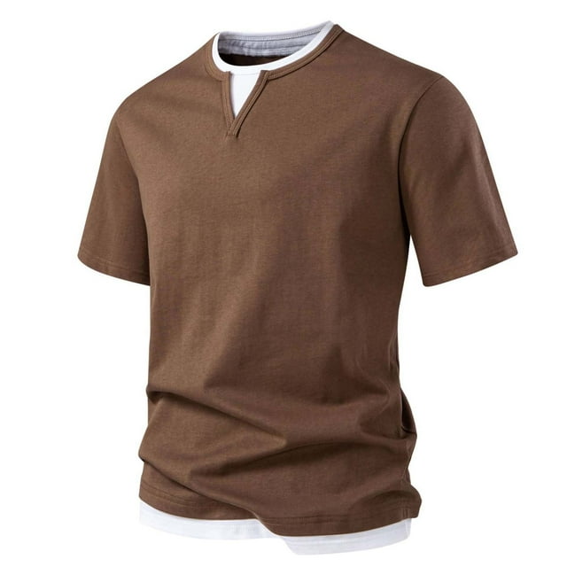 pstuiky camisetas para hombre, Blusa básica de manga corta con cuello redondo y mangas cortas para hombre camisas casuales para hombre l