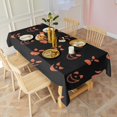 thumbnail image 2 of Spooky Pumpkin Faces Halloween Pattern Rectangle Tablecloth 60"x120",Waterproof Polyester Rectangle Table Cloth, Wipeable Spillproof Polyester Tablecloth for Dining, Camping, Indoor and Outdoor, 2 of 6