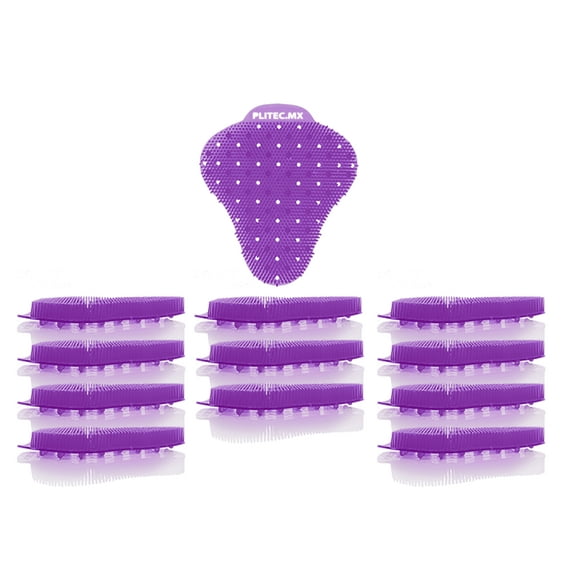 Tapete Aromatizante PLITEC para Mingitorio Seco Antibacterial Biodegradable 60 Días (12 Pzas) Moras