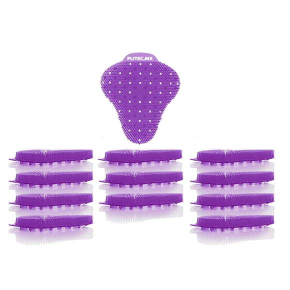 Tapete Aromatizante PLITEC para Mingitorio Seco Antibacterial Biodegradable 60 Días (12 Pzas) Moras
