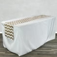 thumbnail image 3 of Your Chair Covers - 14 x 108 Inch Chevron Sequin Table Runner White and Champagne, 3 of 3