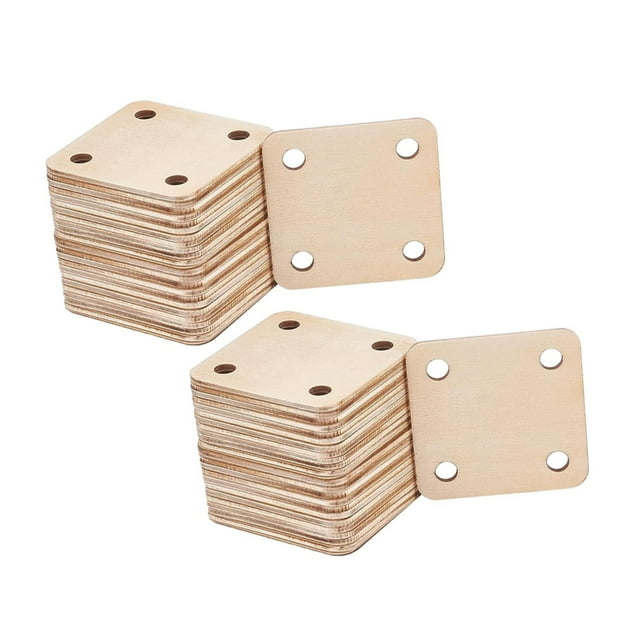 GUOOL Weaving Cards Square Wooden Loom Cards for Handcraft Tool Tapestries Scarves 24 Pieces