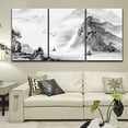thumbnail image 2 of wall26 Canvas Print Wall Art Set Black &amp; White Chinese Ink Rainforest Nature Wilderness Illustrations Modern Art Cultural Scenic Relax/Calm for Living Room, Bedroom, Office - 24"x36"x3, 2 of 3
