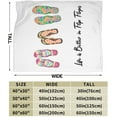 thumbnail image 3 of Life is Better in Flip-Flops Ultra-Soft Micro Fleece Blanket Throw All Seasons, Lightweight Warm for Bed or Couch, 3 of 6
