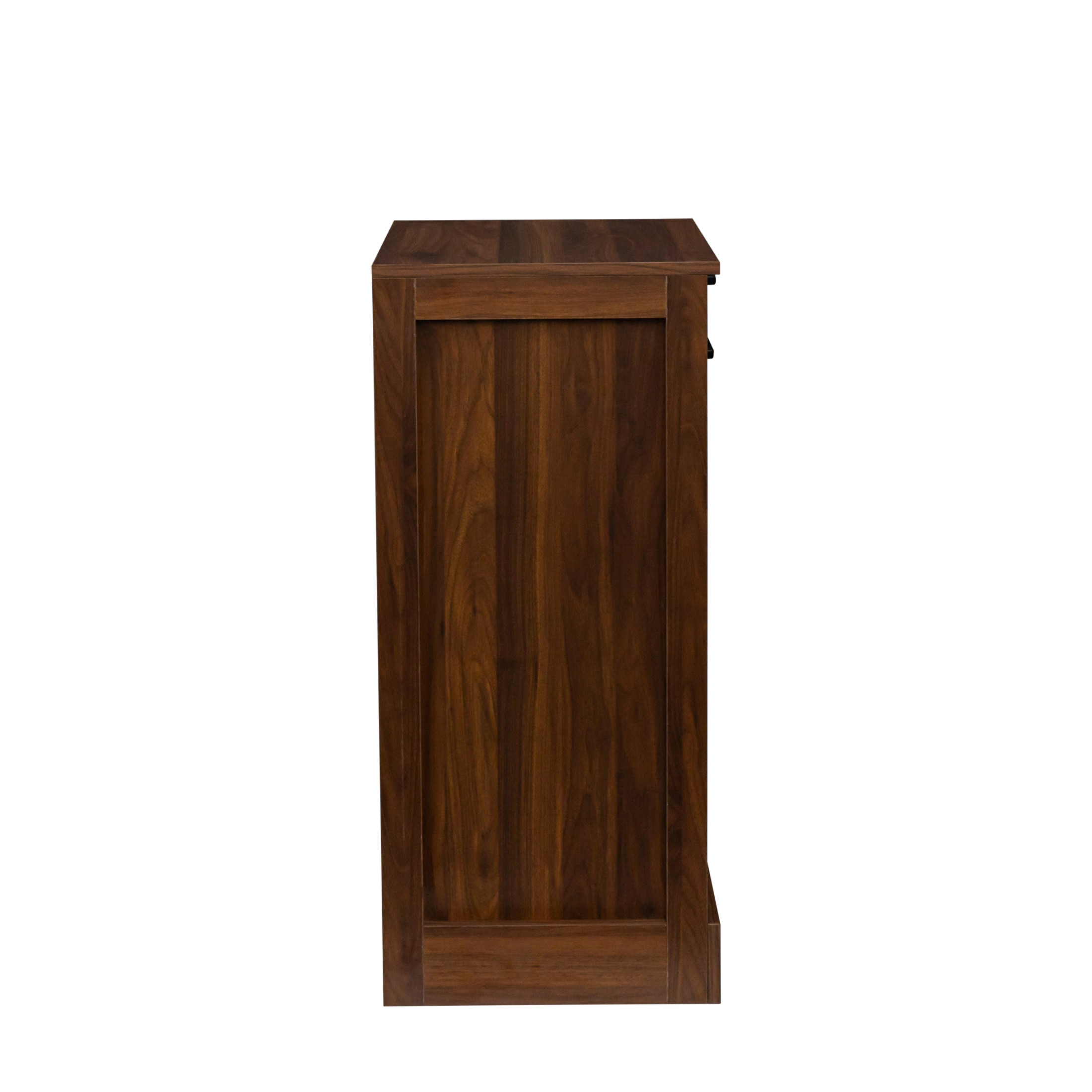 Noble House Wilbur 35.4" 24-Bottle Wine Cabinet, Modular Buffet, Grid Compact Bar Storage, Dining Room, Walnut