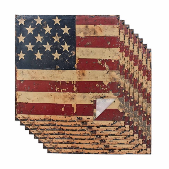 Vintage American Flag Cloth Napkins, Retro US Flag White Red Blue Washable and Reusable Dinner Napkins Set of 8, Table Napkin for Kitchen Party Birthday Wedding Hotel Housewarming 20"x20"