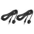 thumbnail image 1 of Unique Bargains IR Infrared Receiver Extender Cable 3.5mm Jack 9.8FT Black Round Head 2pcs, 1 of 4