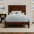 thumbnail image 2 of Nantucket Twin Solid Wood Low Profile Platform Bed in Walnut, 2 of 9