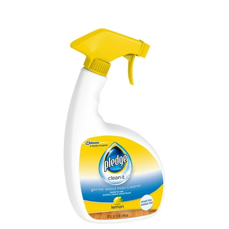 Pledge Gentle Wood Floor Cleaner Trigger, Lemon, 32 fl oz