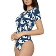 thumbnail image 2 of Balery Shark Women's Short Sleevee Crew Neck Bodysuit Tops Short Sleeve Tops Basic-XX-Large, 2 of 9